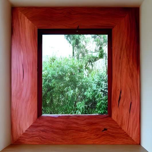 a-photograph-of-a-big-window-frame-made-of-rose-gum-timber,-a-stunning-woman-is-far-away-2